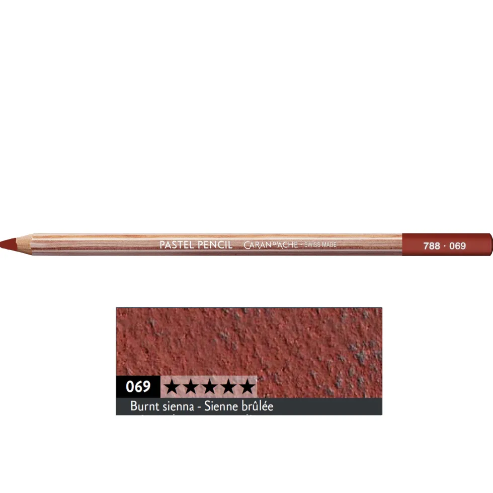 Pastela sucha w kredce Pastel Pencil - Caran d'Ache - 069, Burnt Sienna