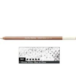 Pastela sucha w kredce Pastel Pencil - Caran d'Ache - 901, Chinese White