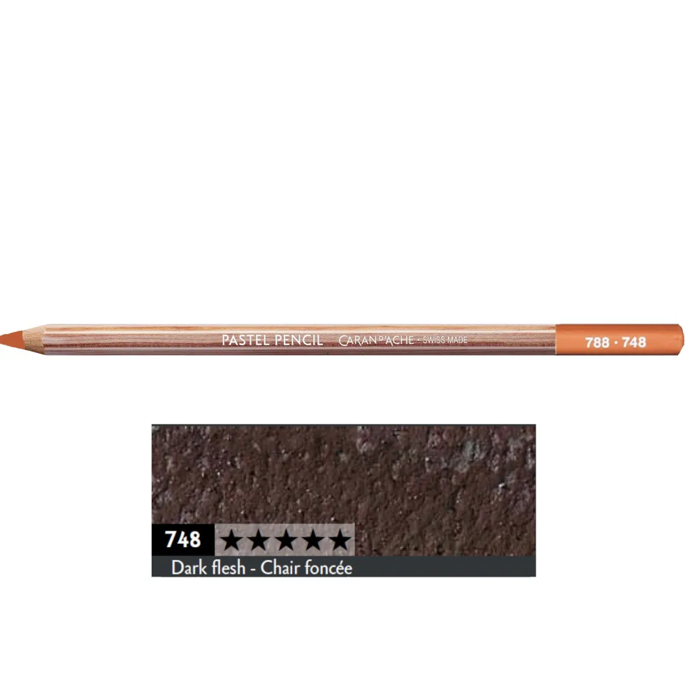 Pastela sucha w kredce Pastel Pencil - Caran d'Ache - 748, Dark Flesh