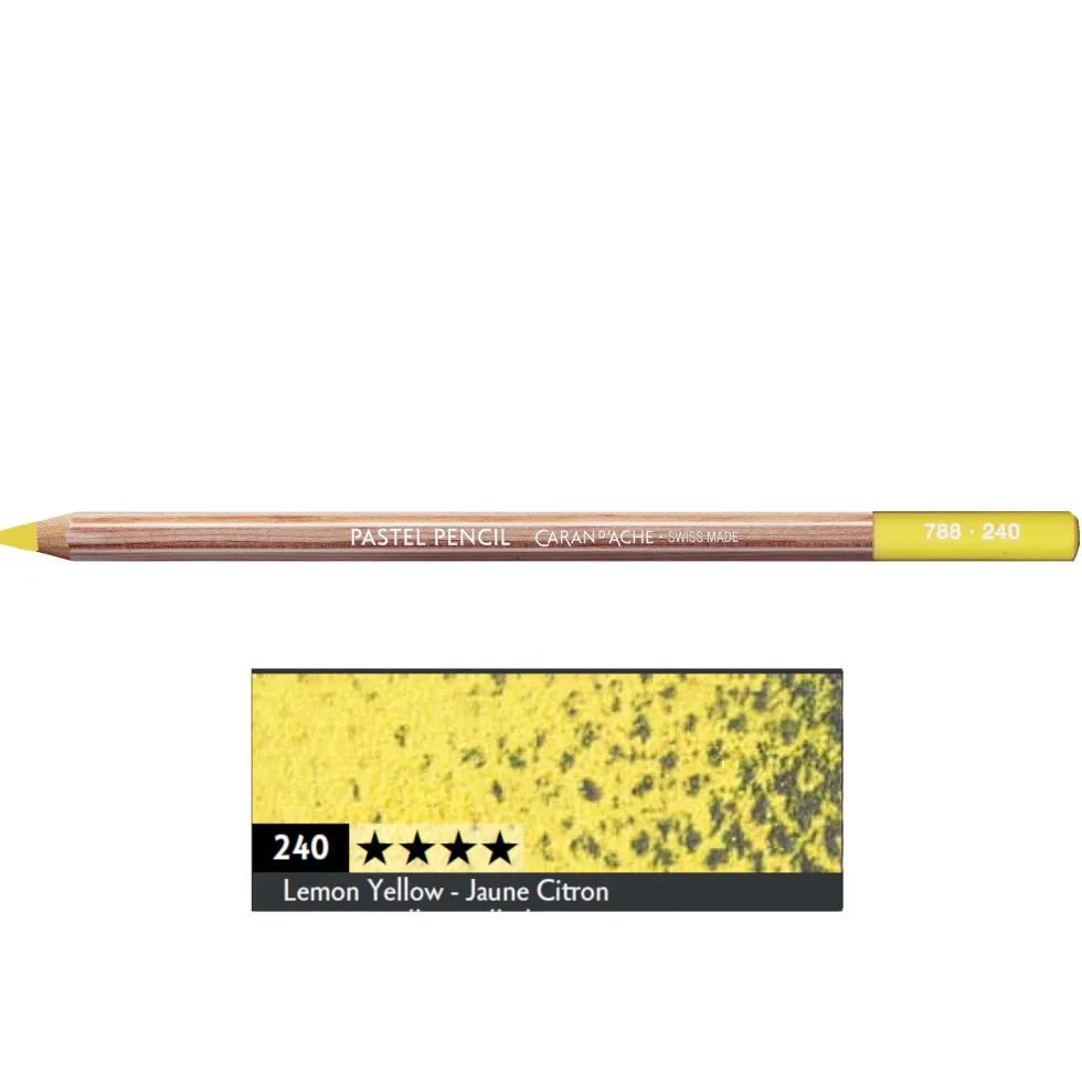 Pastela sucha w kredce Pastel Pencil - Caran d'Ache - 240, Lemon Yellow