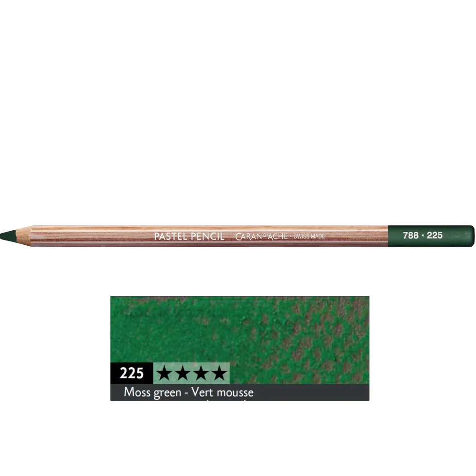 Pastela sucha w kredce Pastel Pencil - Caran d'Ache - 225, Moss Green