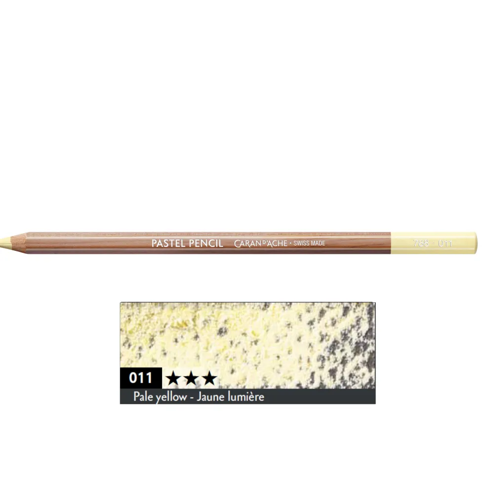 Pastela sucha w kredce Pastel Pencil - Caran d'Ache - 011, Pale Yellow
