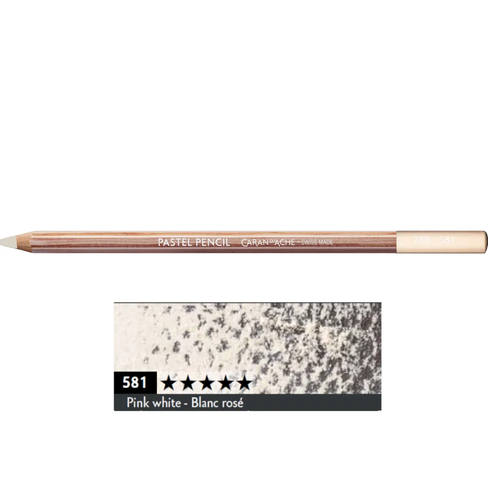 Pastela sucha w kredce Pastel Pencil - Caran d'Ache - 581, Pink White