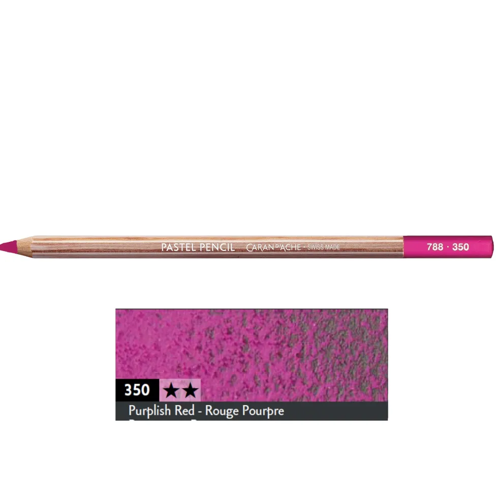 Pastela sucha w kredce Pastel Pencil - Caran d'Ache - 350, Purplish Red