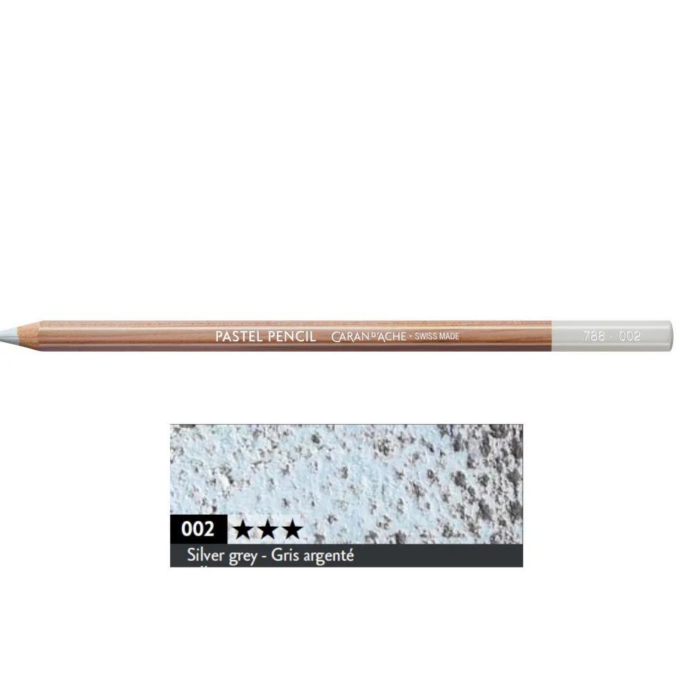 Pastela sucha w kredce Pastel Pencil - Caran d'Ache - 002, Silver Grey