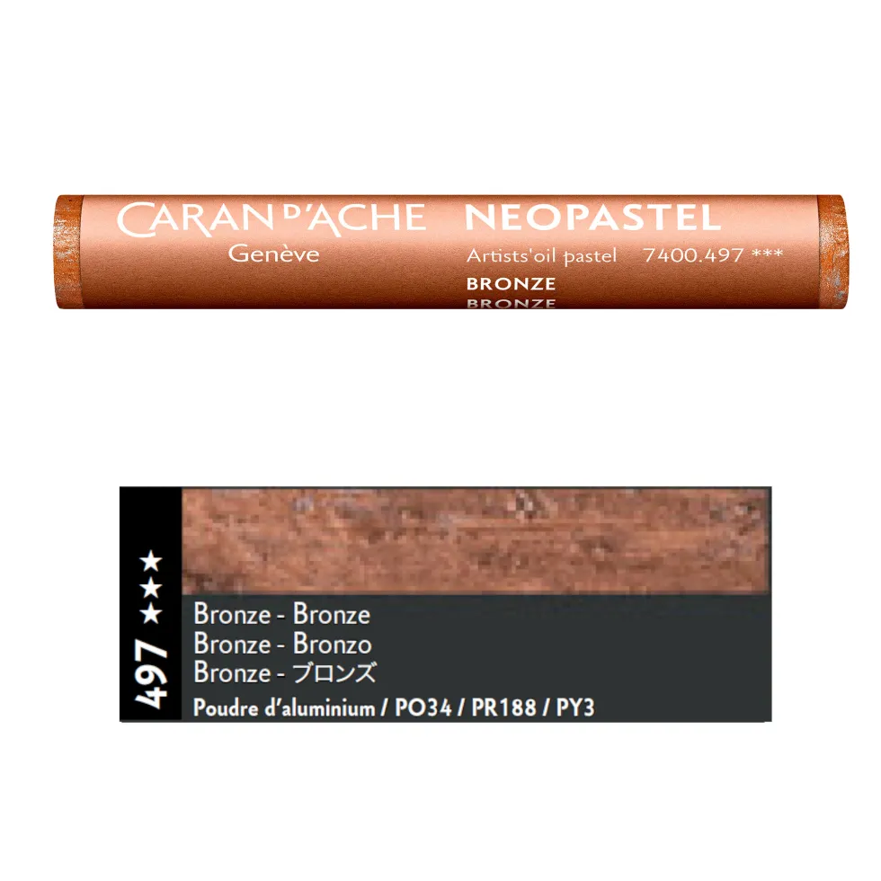 Pastel olejna Neopastel - Caran d'Ache - 497, Bronze