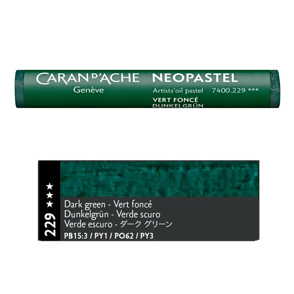 Pastel olejna Neopastel - Caran d'Ache - 229, Dark Green