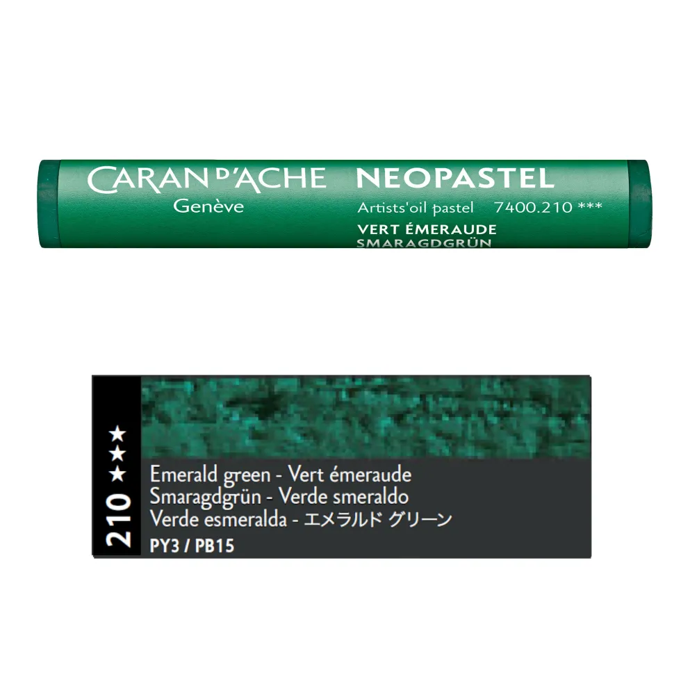 Pastel olejna Neopastel - Caran d'Ache - 210, Emerald Green