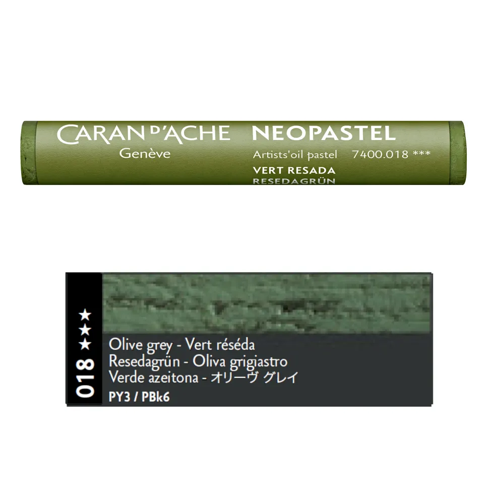 Pastel olejna Neopastel - Caran d'Ache - 018, Olive Grey