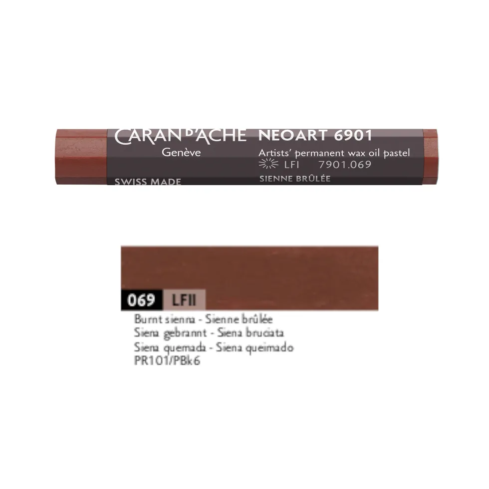 Pastel woskowo-olejny Neoart 6901 - Caran d'Ache - 069, Burnt Sienna