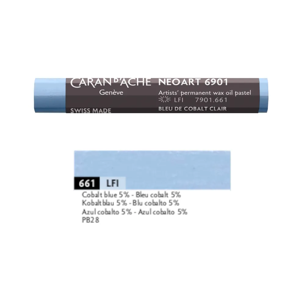 Pastel woskowo-olejny Neoart 6901 - Caran d'Ache - 661, Cobalt Blue 5