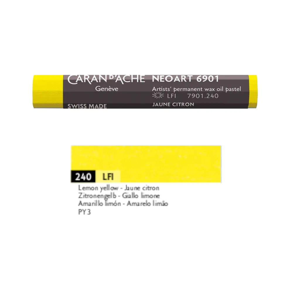 Pastel woskowo-olejny Neoart 6901 - Caran d'Ache - 240, Lemon Yellow