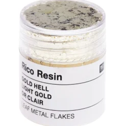 Płatki złota do żywicy - Rico Design - Light Gold, 0,3 g