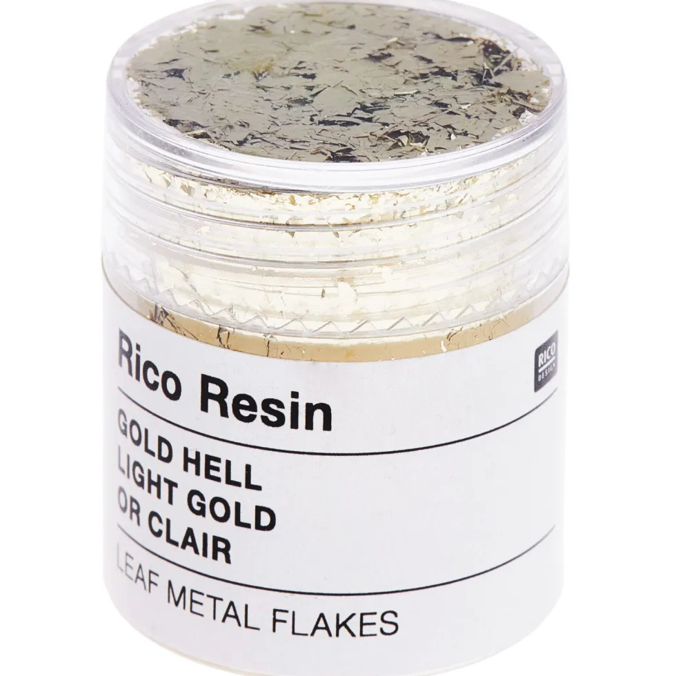 Płatki złota do żywicy - Rico Design - Light Gold, 0,3 g