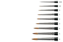 Pędzel do akwareli Kolinsky Sable Miniature seria 7 - Winsor & Newton - krótka rączka nr 3