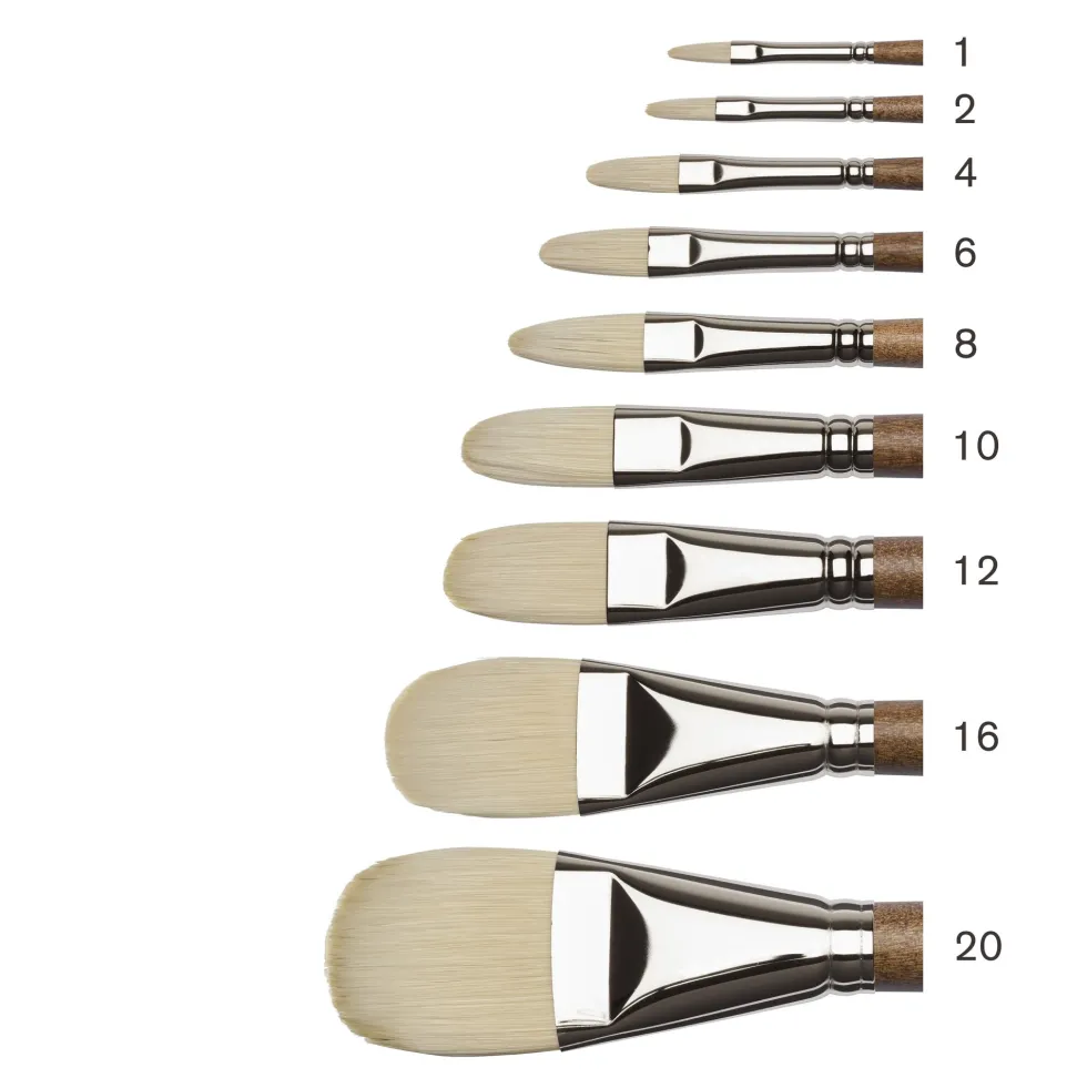 Pędzel koci język, syntetyczny Artists' Oil - Winsor & Newton - nr 6