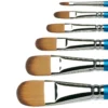 Pędzel koci język, syntetyczny Cotman, seria 668 - Winsor & Newton - krótka rączka, nr 1/4