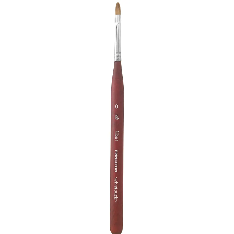 Pędzel koci język, syntetyczny Velvetouch - Princeton - nr 0