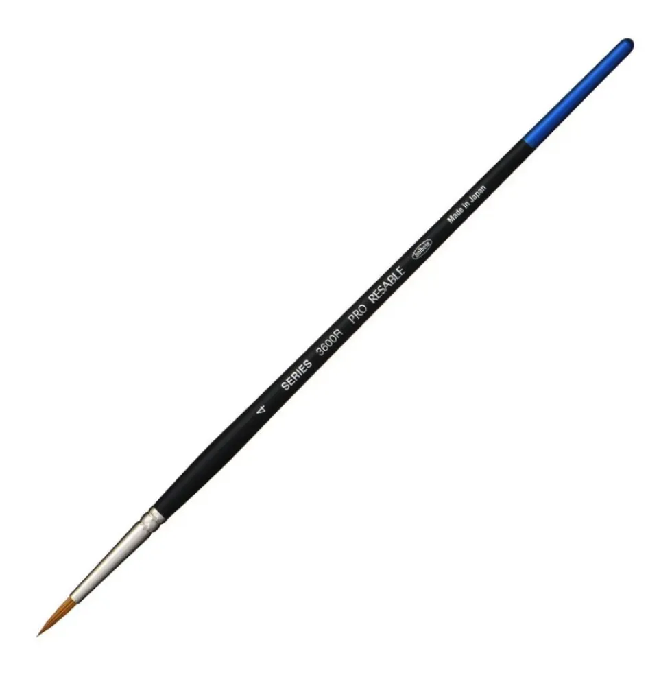 Pędzel okrągły, mieszany, Pro Resable, seria 3600R - Holbein - nr 4