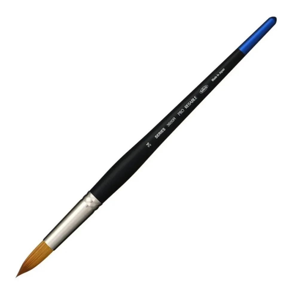 Pędzel okrągły, mieszany, Pro Resable, seria 3600R - Holbein - nr 24