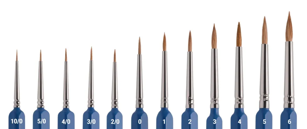 Pędzel okrągły, naturalny, seria 3009 Kolinsky - Renesans - nr 2