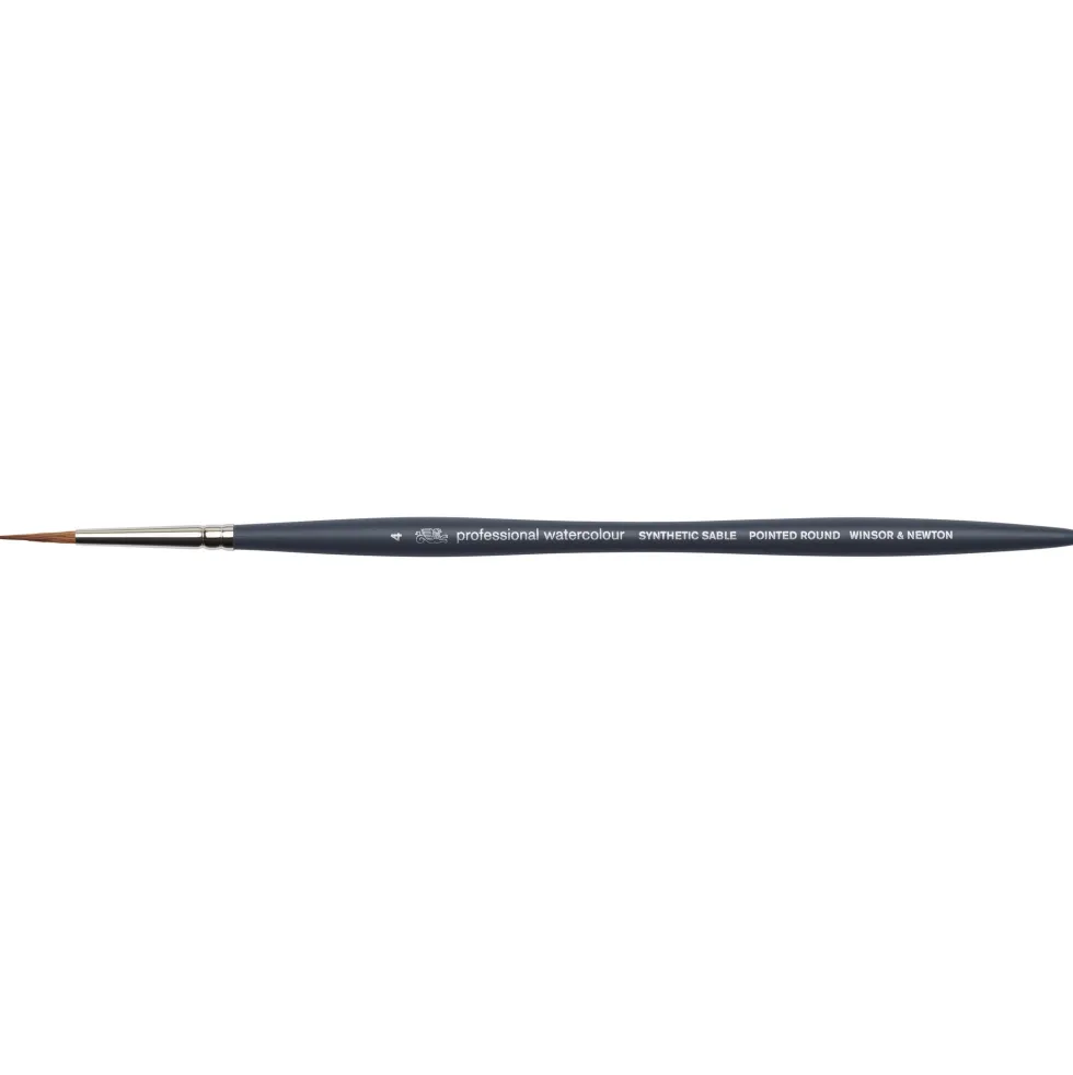 Pędzel okrągły spiczasty, syntetyczny sobol - Winsor & Newton - nr 4