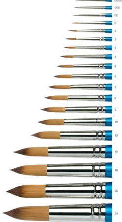 Pędzel okrągły, syntetyczny Cotman, seria 111 - Winsor & Newton - krótka rączka, nr 10