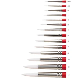 Pędzel okrągły, syntetyczny University - Winsor & Newton - krótka rączka, nr 1
