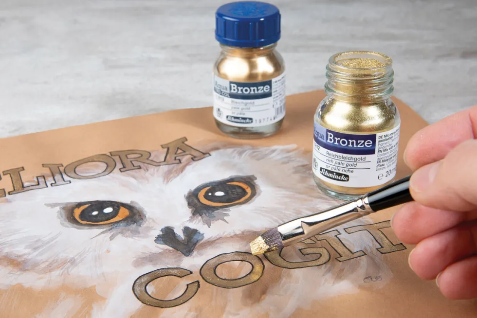 Pigment Aqua Bronze - Schmincke - 812 Rich Pale Gold 20 ml
