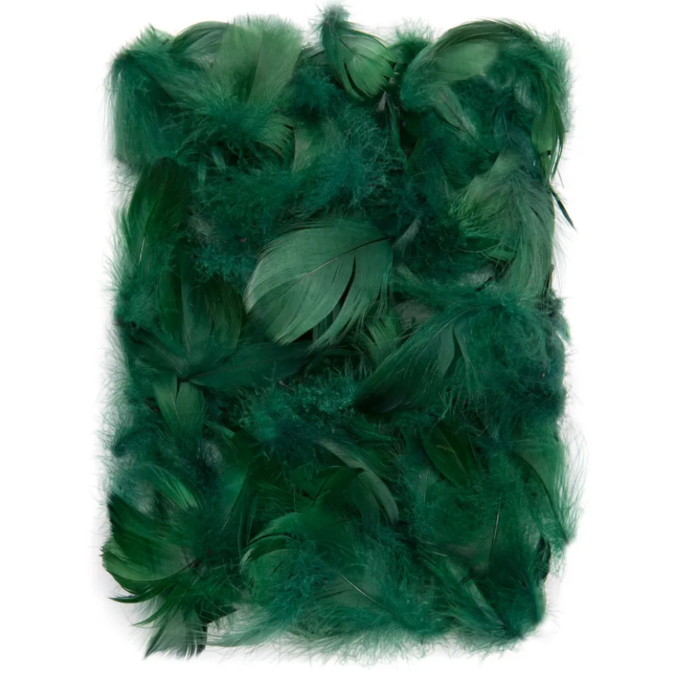 Piórka dekoracyjne - DpCraft - ciemnozielone, 10 g