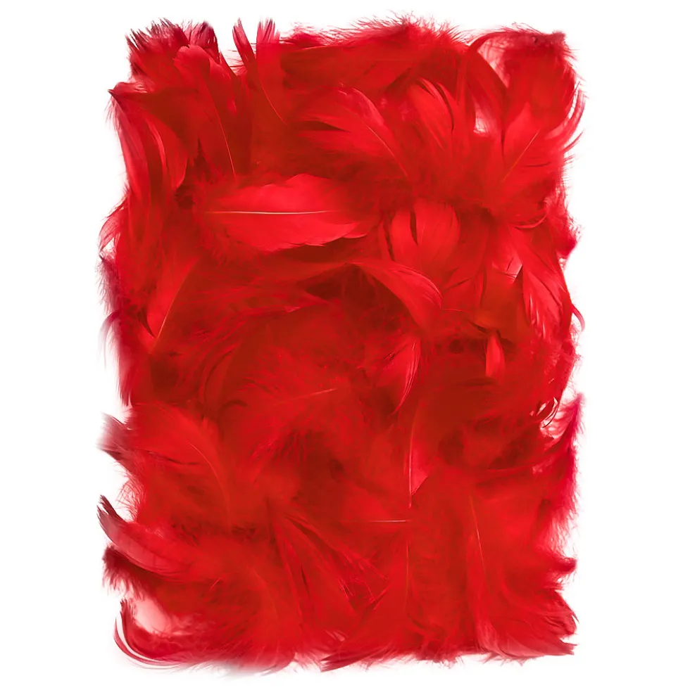 Piórka dekoracyjne - DpCraft - czerwone, 10 g