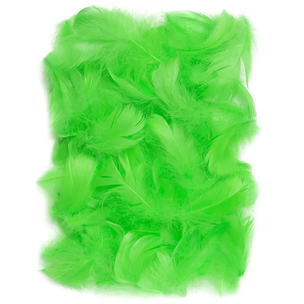 Piórka dekoracyjne - DpCraft - zielone, 10 g