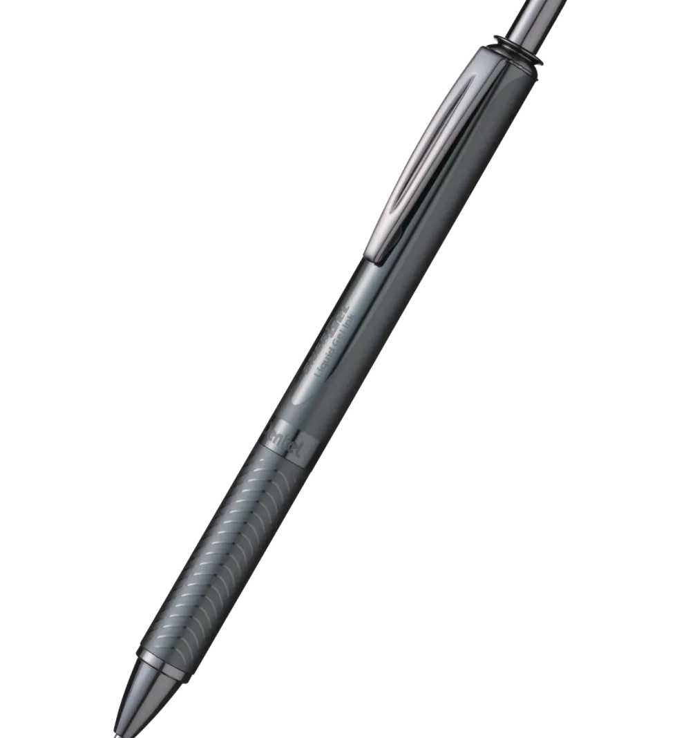 Pióro kulkowe EnerGel aluminiowe - Pentel - metaliczna czerń, 0,7 mm