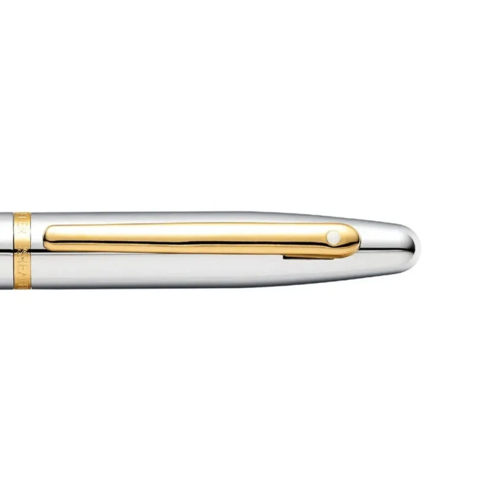 Pióro kulkowe VFM - Sheaffer - Polished Chrome Gold Trim