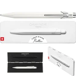 Pióro kulkowe 849 w etui - Caran d'Ache - białe, M