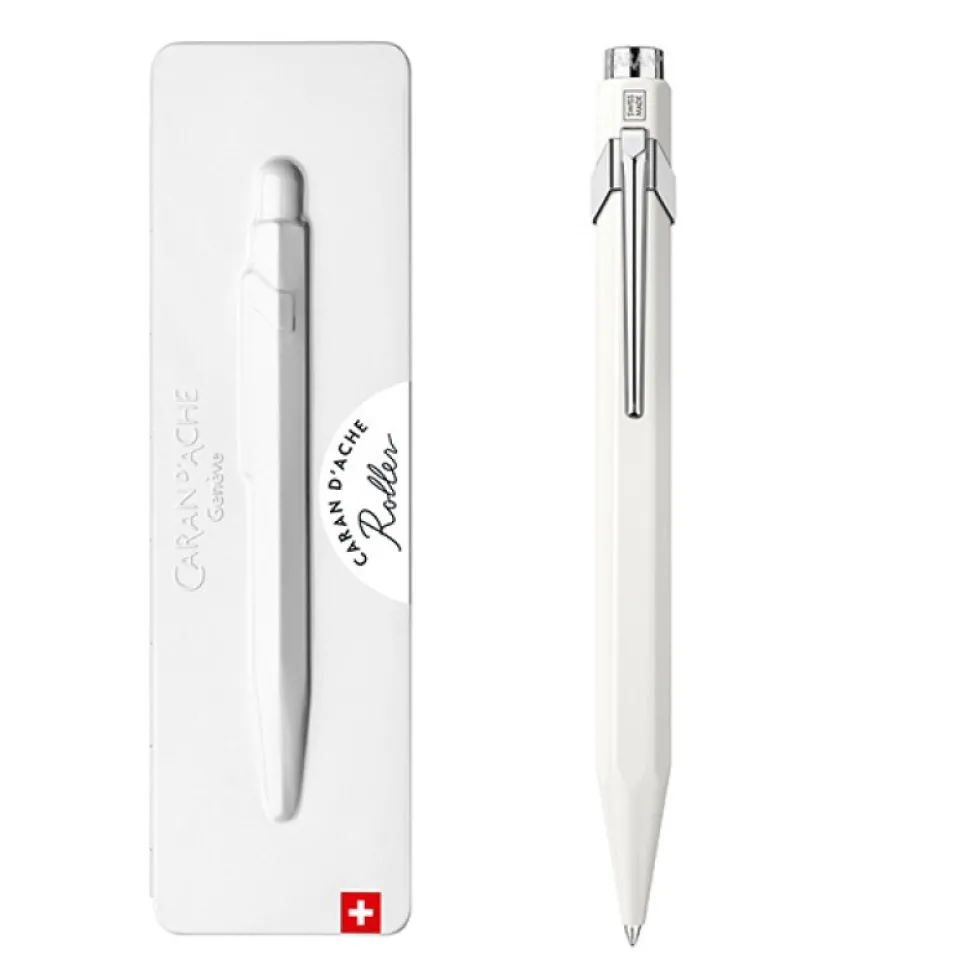 Pióro kulkowe 849 w etui - Caran d'Ache - białe, M