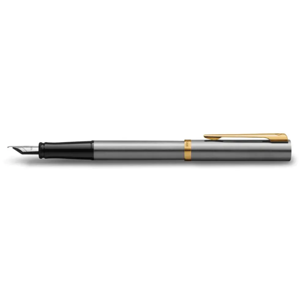 Pióro wieczne Impression - Waterman - Steel Gold Trim F