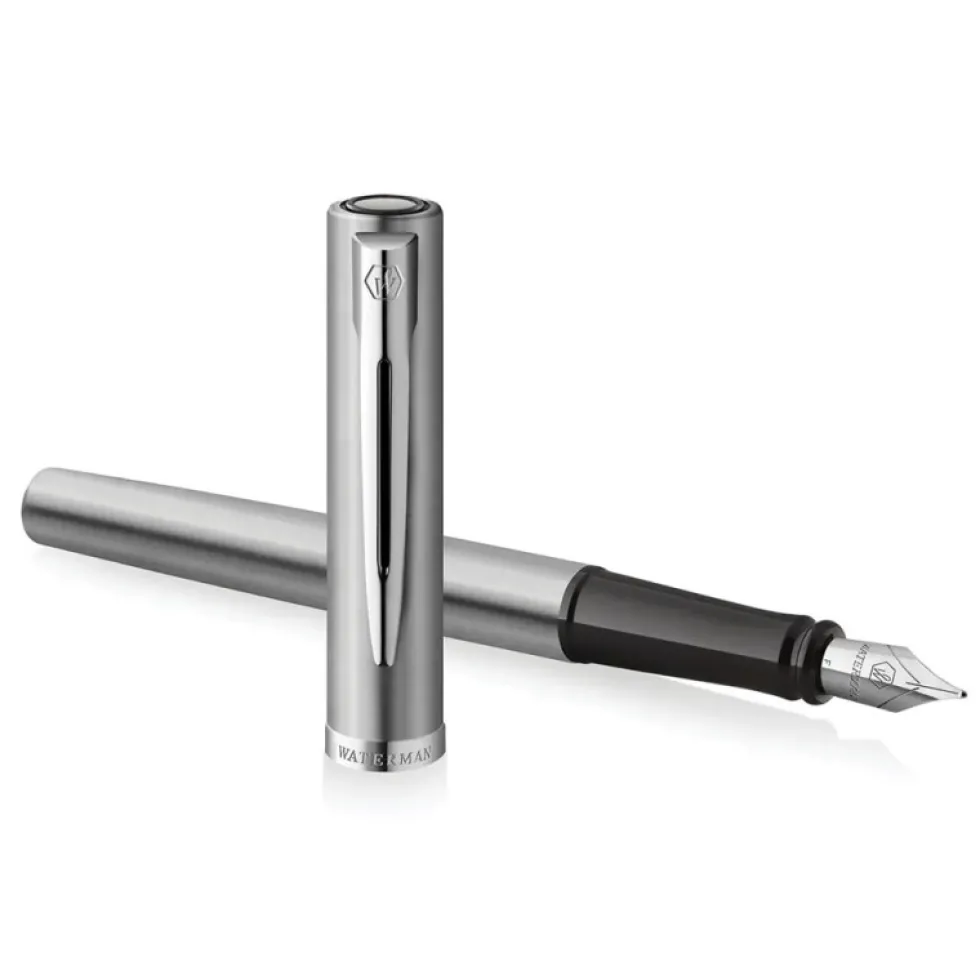 Pióro wieczne Impression - Waterman - Steel Silver Trim F