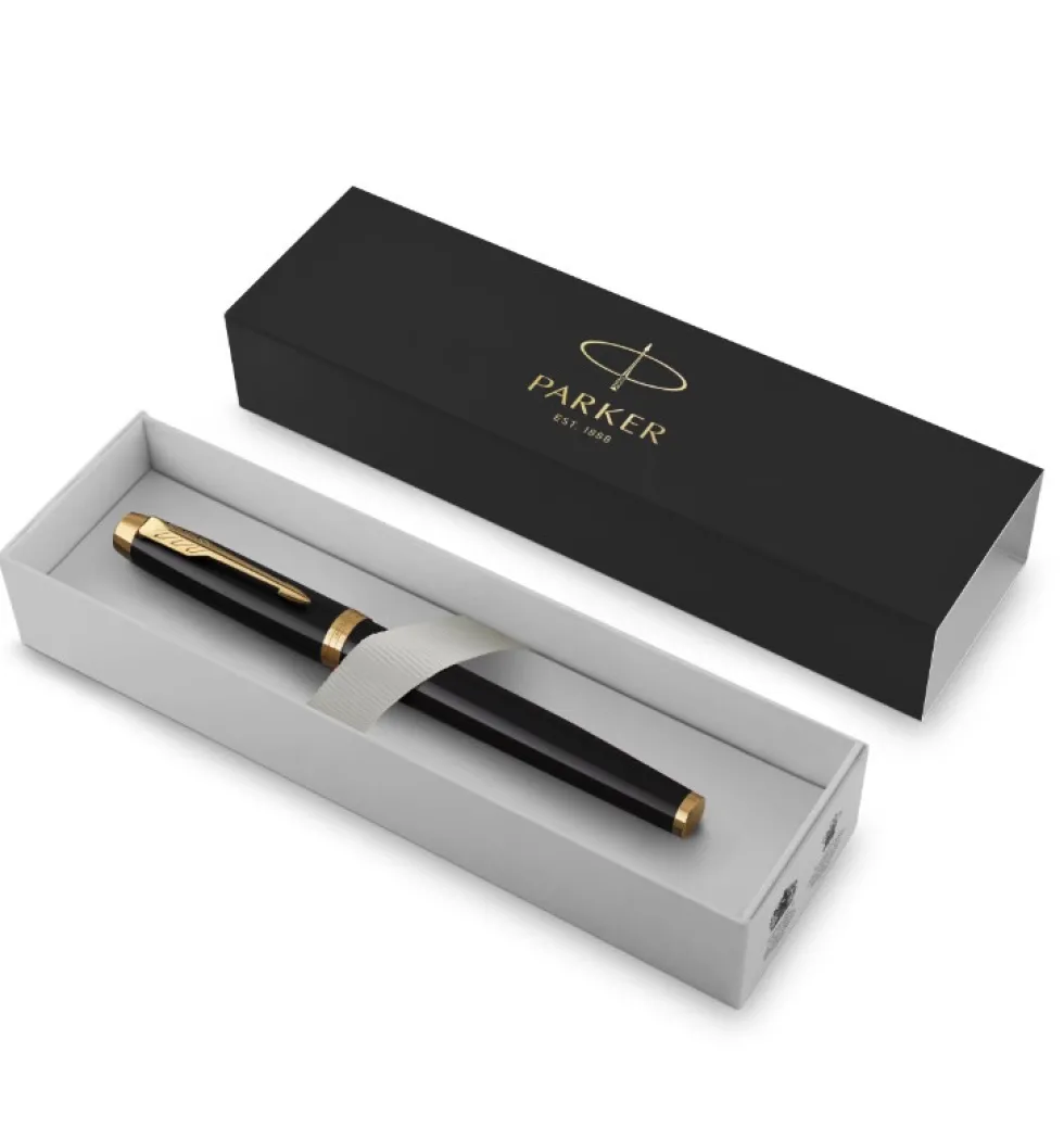Pióro wieczne IM w etui - Parker - Black & Gold Trim, F