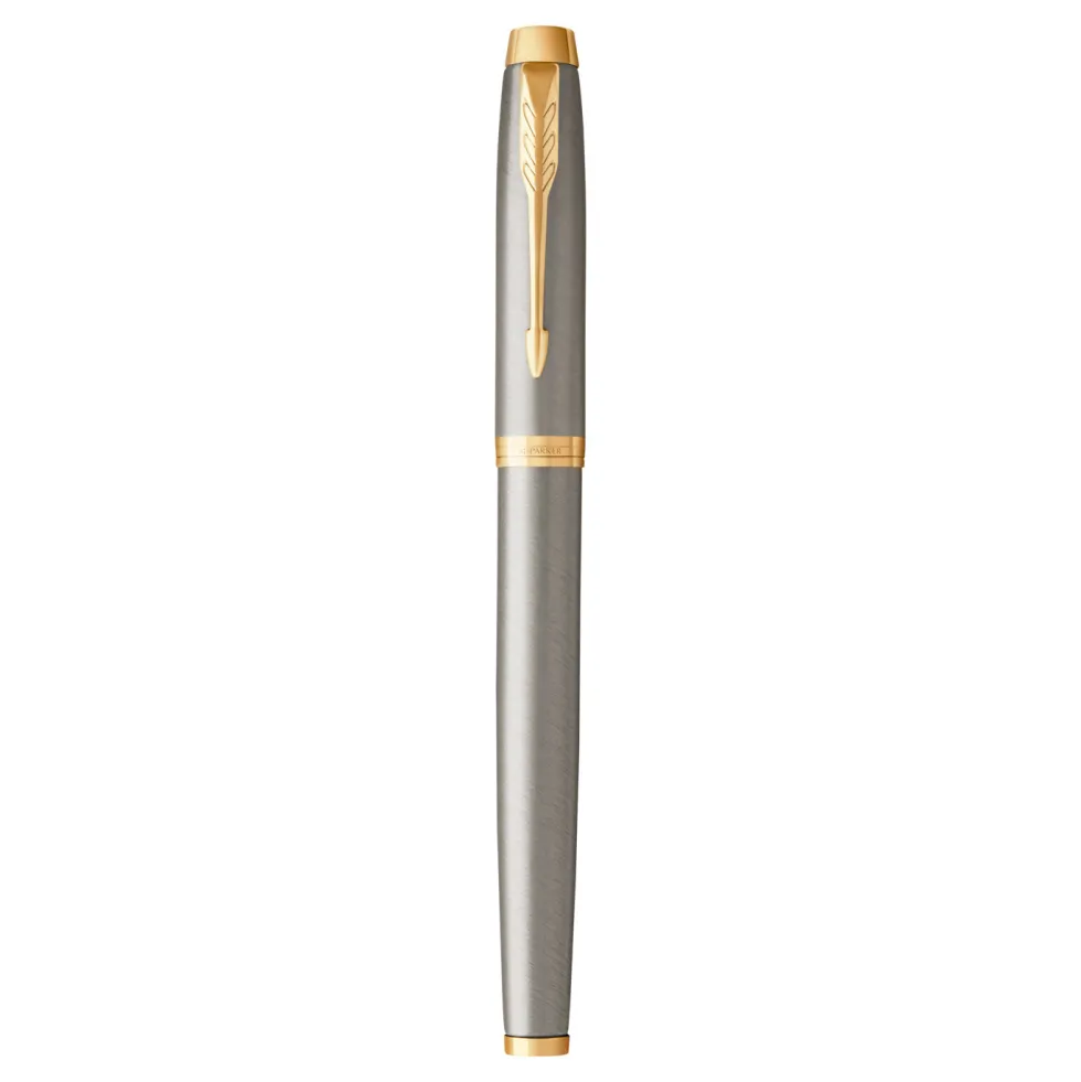 Pióro wieczne IM w etui - Parker - Brushed Metal & Gold Trim, F