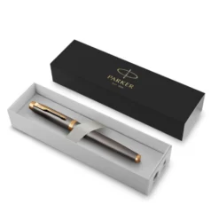 Pióro wieczne IM w etui - Parker - Grey Core & Gold Trim, F