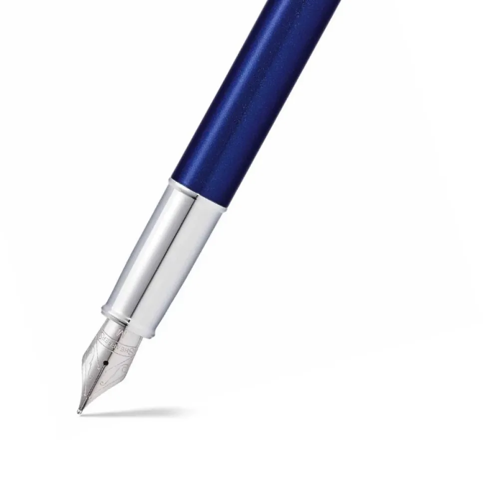 Pióro wieczne 100 - Sheaffer - Blue Chrome Trim F