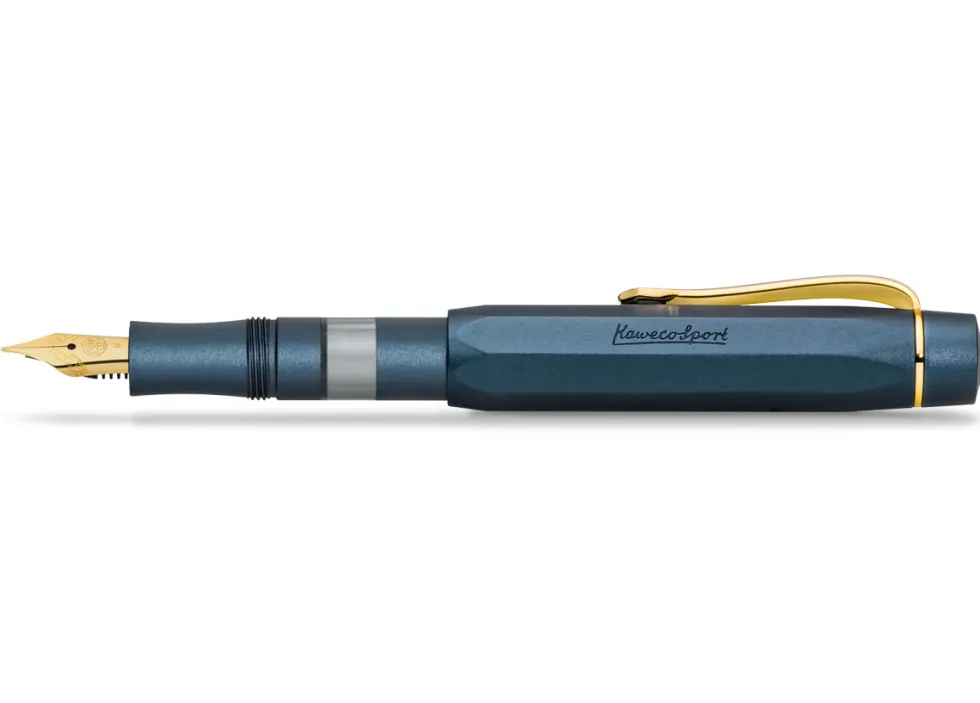 Pióro wieczne Sport Piston Filler zestaw startowy - Kaweco - Navy EF