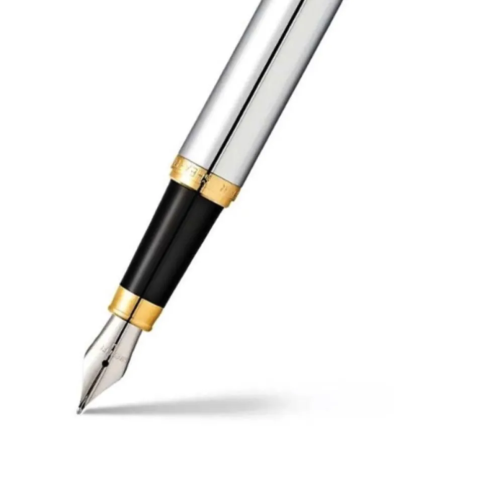 Pióro wieczne VFM - Sheaffer - Polished Chrome Gold Trim M