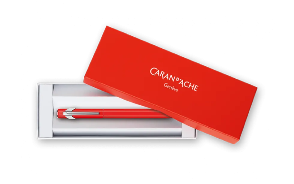 Pióro wieczne 849 z etui - Caran d'Ache - czerwone, EF