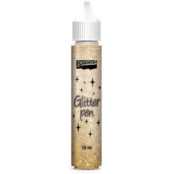Pisak brokatowy Glitter Pen - Pentart - złoty, 30 ml