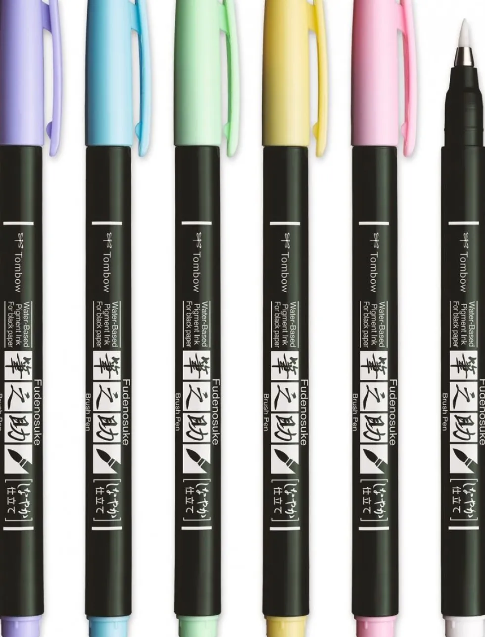 Pisak do kaligrafii Fudenosuke Brush Pen, Pastel - Tombow - Light Green