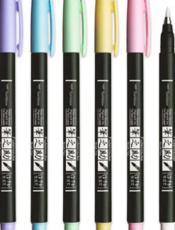 Pisak do kaligrafii Fudenosuke Brush Pen, Pastel - Tombow - Pale Yellow