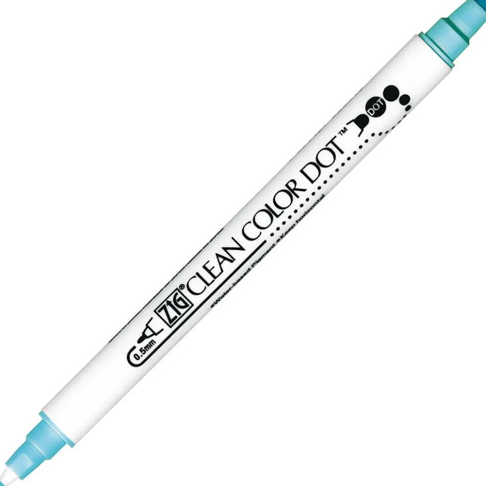 Pisak dwustronny Zig Clean Color Dot - Kuretake - Blue Bonnet