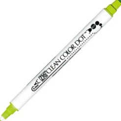 Pisak dwustronny Zig Clean Color Dot - Kuretake - Kiwi